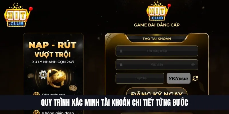 Quy trình xác minh tài khoản chi tiết từng bước